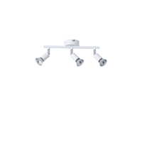 ΣΠΟΤ ΚΙΝΗΤΟ 3ΦΩΤΟ ΜΕΤΑΛΛΙΚΟ ΛΕΥΚΟ 3XGU10 300X80X125mm ARTE ILLUMINA VORRAS EUROLAMP – 145-25241