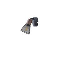 ΣΠΟΤ ΜΑΥΡΟ ΜΕ ΞΥΛΟ ΚΑΙ ΔΙΧΤΥ 1XE14 D80XH125mm ARTE ILLUMINA MESHY EUROLAMP – 145-25255