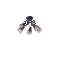 ΣΠΟΤ ΜΕΤΑΛΛΙΚΟ ΜΕ SMOKY ΓΥΑΛΙ 5ΦΩΤΟ 5XE14  D380XH185mm ARTE ILLUMINA CLASSY EUROLAMP – 145-25273