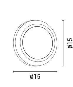 ΦΩΤΙΣΤΙΚΟ ΤΟΙΧΟΥ ΟΒΑΛ LED 4W 150X150X27 3CCT IP65 ΜΑΥΡΟ ARTE ILLUMINA EUROLAMP – 145-52105