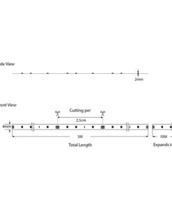 ΤΑΙΝΙΑ LED 5M 9,6W 12V 3000K 120L/M IP20 PLUS EUROLAMP – 145-70127