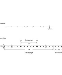 ΤΑΙΝΙΑ LED 5M 10W 12V RGB IP20 PRO EUROLAMP 145-70137