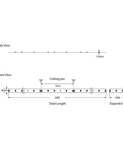ΤΑΙΝΙΑ LED 30M 10W 12V 3000K IP20 PRO EUROLAMP 145-70142