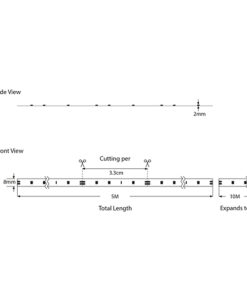 ΤΑΙΝΙΑ LED 5M 14,4W 12V 3000K 180L/M IP20 PRO EUROLAMP – 145-70172