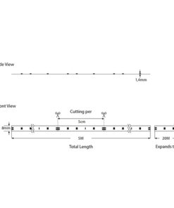 ΤΑΙΝΙΑ LED FLEXIBLE 5M 10W 24V 4000K IP20 PRO EUROLAMP – 145-70236