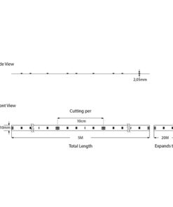 ΤΑΙΝΙΑ LED 5M 16W 24V RGBW + 6500K 60L/M IP20 PRO EUROLAMP – 145-70247