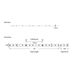 ΤΑΙΝΙΑ LED 5M 24W 24V 6500Κ IP20 PRO EUROLAMP 145-70280