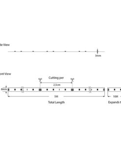 ΤΑΙΝΙΑ LED 5M 12W 12V 6500K 120L/M IP54 PRO EUROLAMP – 145-70320