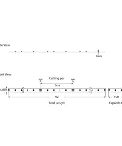 ΤΑΙΝΙΑ LED 5M 12W 24V RGB 60l/M IP54 PRO EUROLAMP – 145-70364