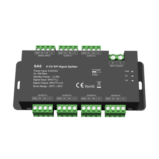 SPI SPLITER (PIXEL) ''SA6'' 1 ΟΜΑΔΑ ΣΕ 6 ΟΜΑΔΕΣ 5-24VDC EUROLAMP – 145-71431