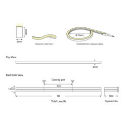 NEON LIGHT LED 5M 8W 24V ΠΡΑΣΙΝΟ IP44 PRO EUROLAMP – 145-73005