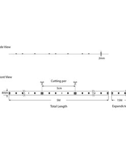 ΤΑΙΝΙΑ LED 5M 8W 24V 3000K 120L/M IP20 PLUS EUROLAMP – 145-73302