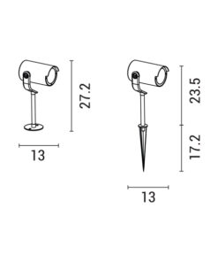 ΣΠOT ΚΗΠΟΥ ΜΕΤΑΛΛΙΚΟ ΓΡΑΦΙΤΗΣ GU10 IP65 240X140X75mm ARTE ILLUMINA EUROLAMP – 145-82038