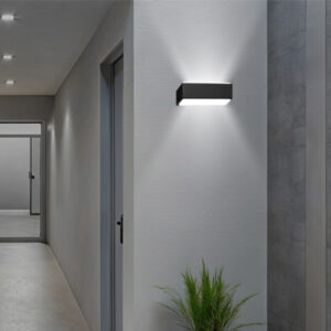 ΑΠΛΙΚΑ ΤΟΙΧΟΥ ΑΛΟΥΜΙΝΙΟΥ LED UPDOWN 10W ΜΑΥΡΗ ARTE ILLUMINA NIKITA EUROLAMP – 145-82091