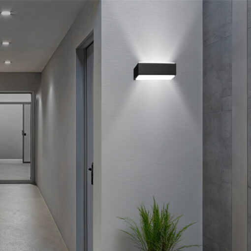 ΑΠΛΙΚΑ ΤΟΙΧΟΥ ΑΛΟΥΜΙΝΙΟΥ LED UPDOWN 10W ΜΑΥΡΗ ARTE ILLUMINA NIKITA EUROLAMP – 145-82091