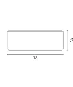 ΑΠΛΙΚΑ ΤΟΙΧΟΥ ΑΛΟΥΜΙΝΙΟΥ LED UPDOWN 10W ΜΑΥΡΗ ARTE ILLUMINA NIKITA EUROLAMP – 145-82091