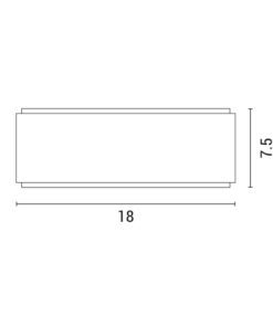 ΑΠΛΙΚΑ ΤΟΙΧΟΥ ΤΕΤΡΑΓΩΝΗ ΑΛΟΥΜΙΝΙΟΥ LED UPDOWN 10W ΓΡΑΦΙΤΗΣ ARTE ILLUMINA NIKITA EUROLAMP – 145-82092