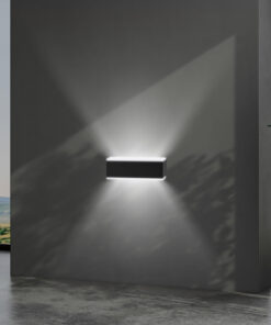 ΑΠΛΙΚΑ ΤΟΙΧΟΥ ΑΛΟΥΜΙΝΙΟΥ LED UPDOWN ΤΕΤΡΑΓΩΝΗ 10W ΜΑΥΡΗ ARTE ILLUMINA NIKITA EUROLAMP – 145-82094