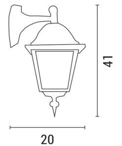 ΑΠΛΙΚΑ ΤΟΙΧΟΥ ΑΛΟΥΜΙΝΙΟΥ ΤΕΤΡΑΓΩΝΗ ΜΑΥΡΗ ΠΡΟΣ ΤΑ ΚΑΤΩ E27 ARTE ILLUMINA EUROLAMP – 154-55105