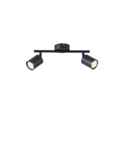 ΣΠΟΤ ΜΕΤΑΛΛΙΚΟ ΔΙΦΩΤΟ 2XGU10 300X80X155mm ΜΑΥΡΟ ARTE ILLUMINA OLYMP EUROLAMP – 145-25221