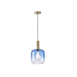 ΦΩΤΙΣΤΙΚΟ ΚΡΕΜΑΣΤΟ ΑΝΑΓΛΥΦΟ ΓΥΑΛΙ 1XΕ27 200X210mmX160cm ΜΠΛΕ ARTE ILLUMINA TOPAZ EUROLAMP – 144-24086