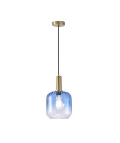 ΦΩΤΙΣΤΙΚΟ ΚΡΕΜΑΣΤΟ ΑΝΑΓΛΥΦΟ ΓΥΑΛΙ 1XΕ27 200X210mmX160cm ΜΠΛΕ ARTE ILLUMINA TOPAZ EUROLAMP – 144-24086