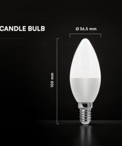 LED Λάμπα E14 Κερί V-TAC Cree Chip 6.5W 600lm Ψυχρό Λευκό 6400K 6yrs Wty – 2111316