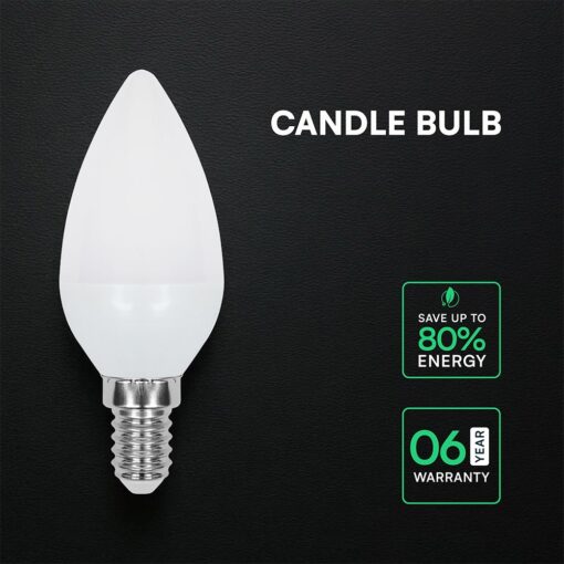 3.7W LED Candle Bulb E14 CREE CHIP 3000K  V-TAC – 2142166