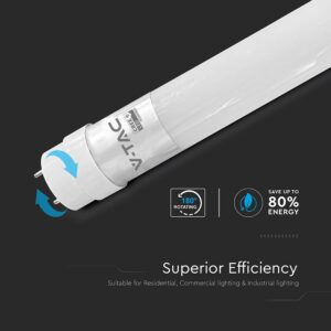 LED Λάμπα T8 G13 60cm 9W V-TAC Cree Chip 850lm 160° Φυσικό 4000K 6yrs Wty – 216516
