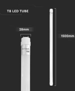 LED Λάμπα T8 G13 150cm 20W V-TAC Cree Chip 2100lm 160° Θερμό 3000K 6yrs Wty – 216566