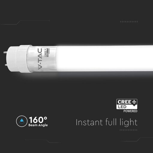 LED Λάμπα T8 G13 150cm 20W V-TAC Cree Chip 2100lm 160° Θερμό 3000K 6yrs Wty – 216566