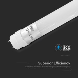 LED Λάμπα T8 G13 150cm 20W V-TAC Cree Chip 2100lm 160° Θερμό 3000K 6yrs Wty – 216566