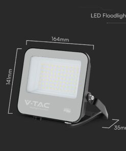 LED Προβολέας 50W Αδιάβροχος IP65 V-TAC Cree Chip Μαύρος 115° 5740lm Θερμό Λευκό 3000K 6yrs Wty – 231996