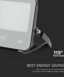 LED Προβολέας 50W Αδιάβροχος IP65 V-TAC Cree Chip Μαύρος 115° 5740lm Θερμό Λευκό 3000K 6yrs Wty – 231996