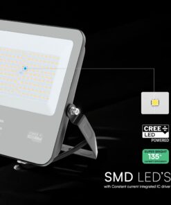 LED Προβολέας 100W Αδιάβροχος IP65 V-TAC Cree Chip Μαύρος 115° 11480lm Φυσικό Λευκό 4000K 6yrs Wty – 232186