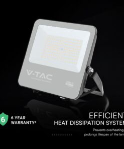 LED Προβολέας 100W Αδιάβροχος IP65 V-TAC Cree Chip Μαύρος 115° 11480lm Φυσικό Λευκό 4000K 6yrs Wty – 232186