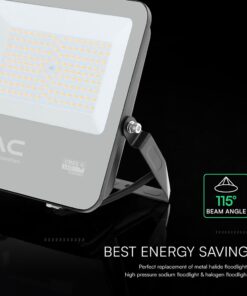 LED Προβολέας 100W Αδιάβροχος IP65 V-TAC Cree Chip Μαύρος 115° 11480lm Φυσικό Λευκό 4000K 6yrs Wty – 232186