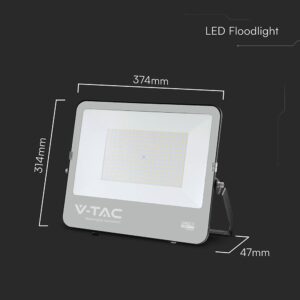 LED Προβολέας 100W Αδιάβροχος IP65 V-TAC Cree Chip Μαύρος 115° 27.000lm Ψυχρό Λευκό 6500K 6yrs Wty – 232206