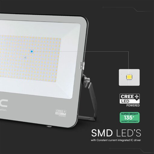 LED Προβολέας 100W Αδιάβροχος IP65 V-TAC Cree Chip Μαύρος 115° 27.000lm Ψυχρό Λευκό 6500K 6yrs Wty – 232206