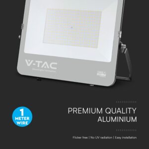 LED Προβολέας 100W Αδιάβροχος IP65 V-TAC Cree Chip Μαύρος 115° 27.000lm Ψυχρό Λευκό 6500K 6yrs Wty – 232206