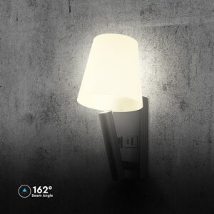 Φωτιστικό Τοίχου Κρεβατιού Ξενοδοχείου 2W LED CREE Chip Μαύρο Σώμα με Θύρες Φόρτισης USB 3000K  V-TAC – 240016