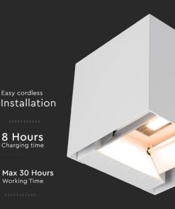 Ηλιακό Φωτιστικό Τοίχου 3W LED CCT Λευκό IP65 με Ανίχνευση Κίνησης V-TAC – 24063