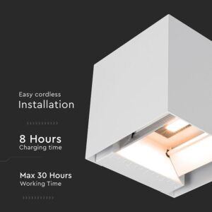 Ηλιακό Φωτιστικό Τοίχου 3W LED CCT Λευκό IP65 με Ανίχνευση Κίνησης V-TAC – 24063
