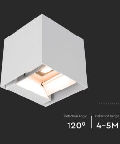 Ηλιακό Φωτιστικό Τοίχου 3W LED CCT Λευκό IP65 με Ανίχνευση Κίνησης V-TAC – 24063