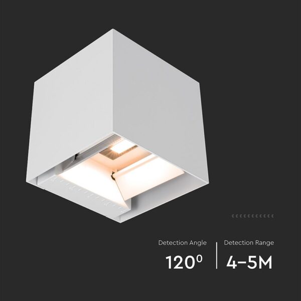 Ηλιακό Φωτιστικό Τοίχου 3W LED CCT Λευκό IP65 με Ανίχνευση Κίνησης V-TAC – 24063