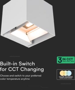 Ηλιακό Φωτιστικό Τοίχου 3W LED CCT Λευκό IP65 με Ανίχνευση Κίνησης V-TAC – 24063