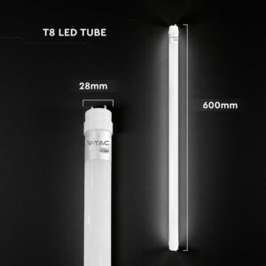 LED Λάμπα T8 G13 60cm 7W V-TAC Cree Chip 1050lm 160° Ψυχρό 6500K 6yrs Wty – 240656