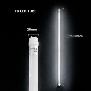 LED Λάμπα T8 G13 150cm 15W V-TAC Cree Chip 2250lm 160° Ψυχρό 6500K 6yrs Wty – 240696