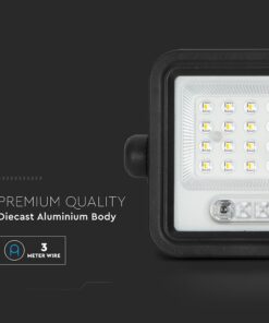 50W LED Ηλιακός Προβολέας CCT 2000K-8000K Μαύρος IP65 V-TAC – 24082