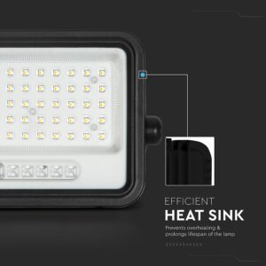 100W LED Ηλιακός Προβολέας CCT 2000K-8000K Μαύρος IP65 V-TAC – 24083